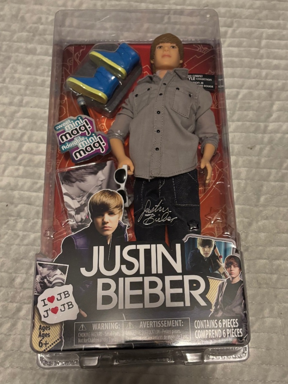 2010 Justin Bieber Red Carpet Style Collection Figure Doll NIB